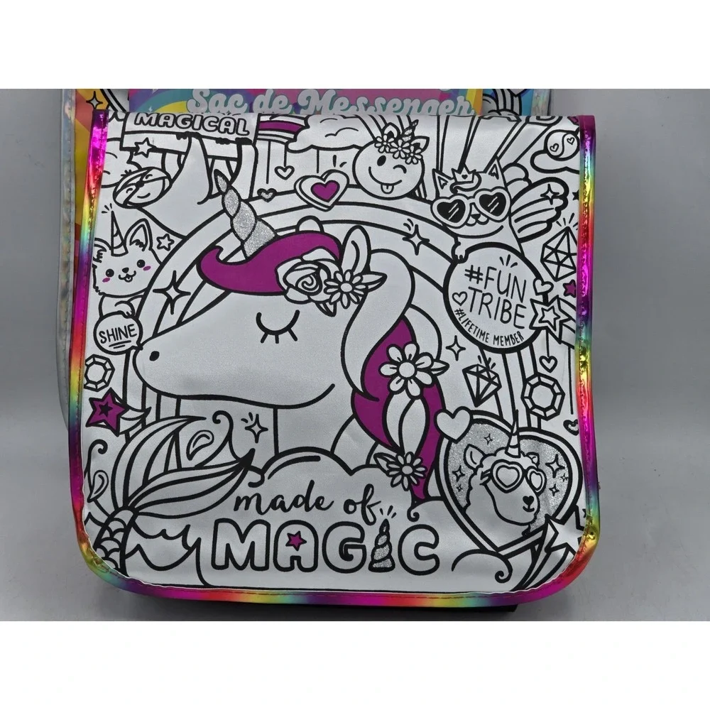 2 Lot Just My Style Unicorn Messenger Bags ‎ - Bright Markers Included